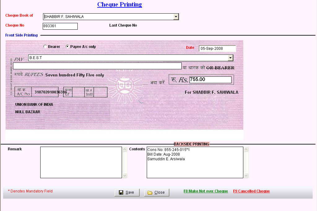 cheque printing software free download for mac