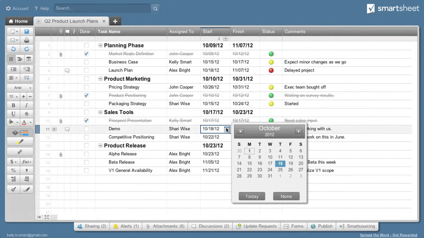 Smartsheet Review Pricing Features Screenshots And Ex 7758