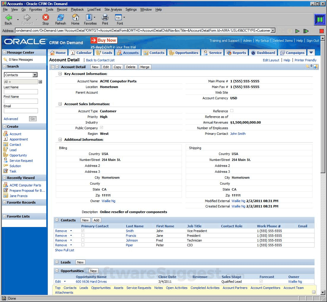 oracle crm software