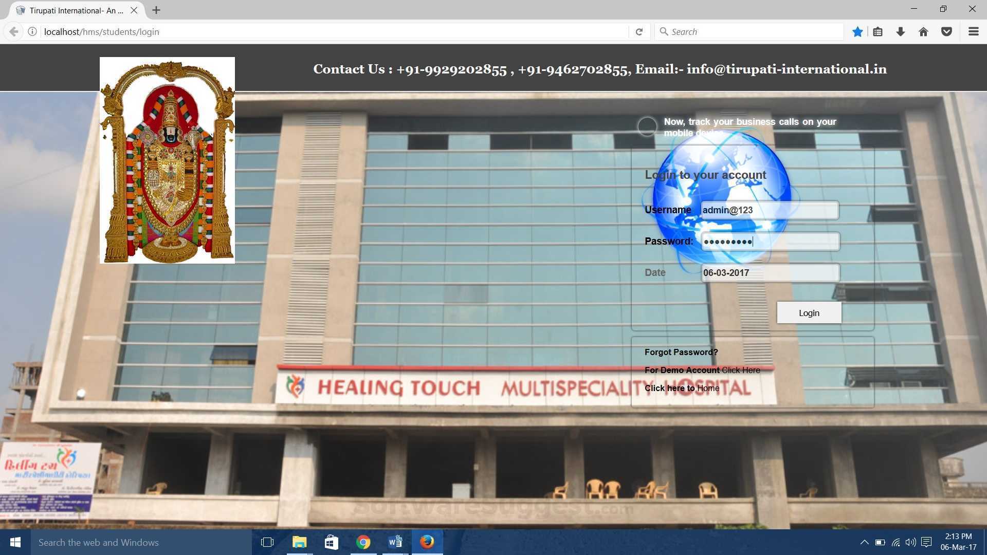 Tirupati Hospital Management Pricing, Reviews, & Features in 2022