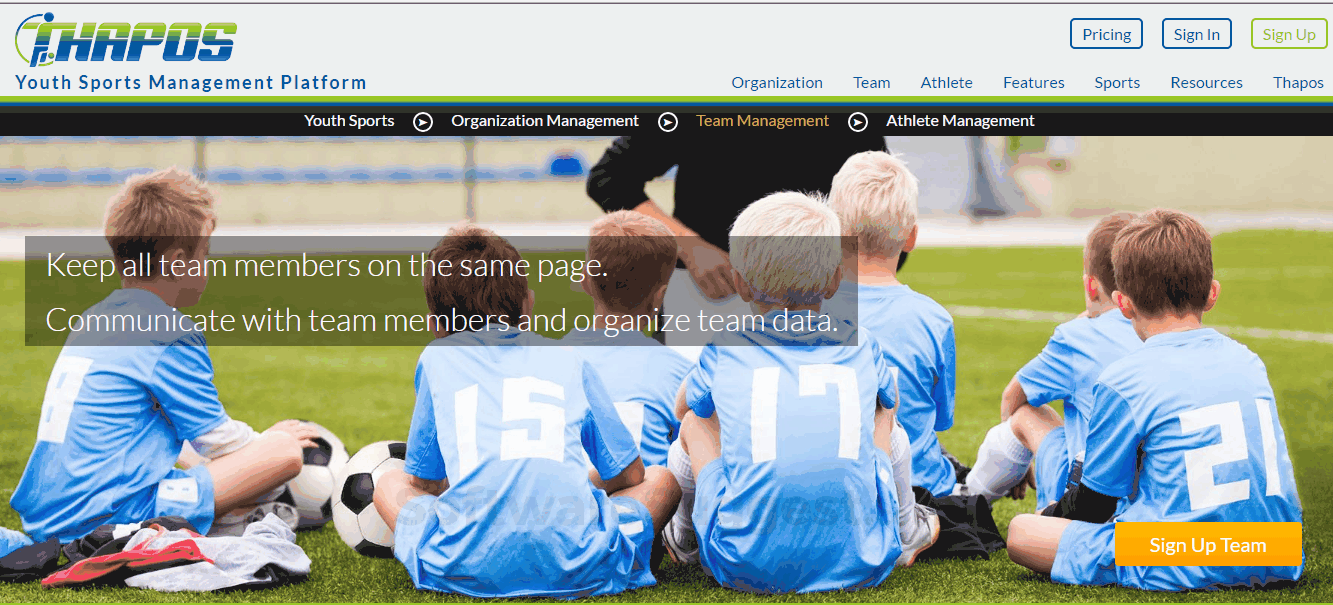 Thapos - Youth Sports Management Platform Screenshot1