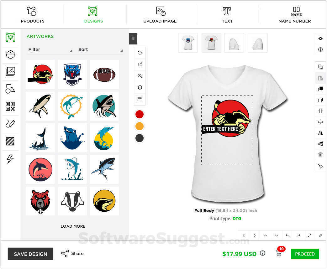 inkXE -T shirt Design Software Screenshot1
