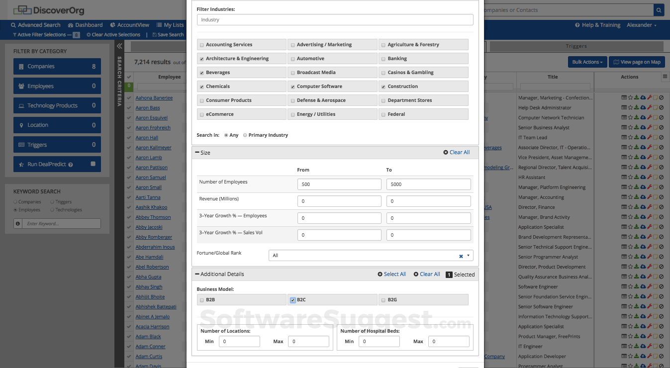 discoverorg org charts into lucidchart