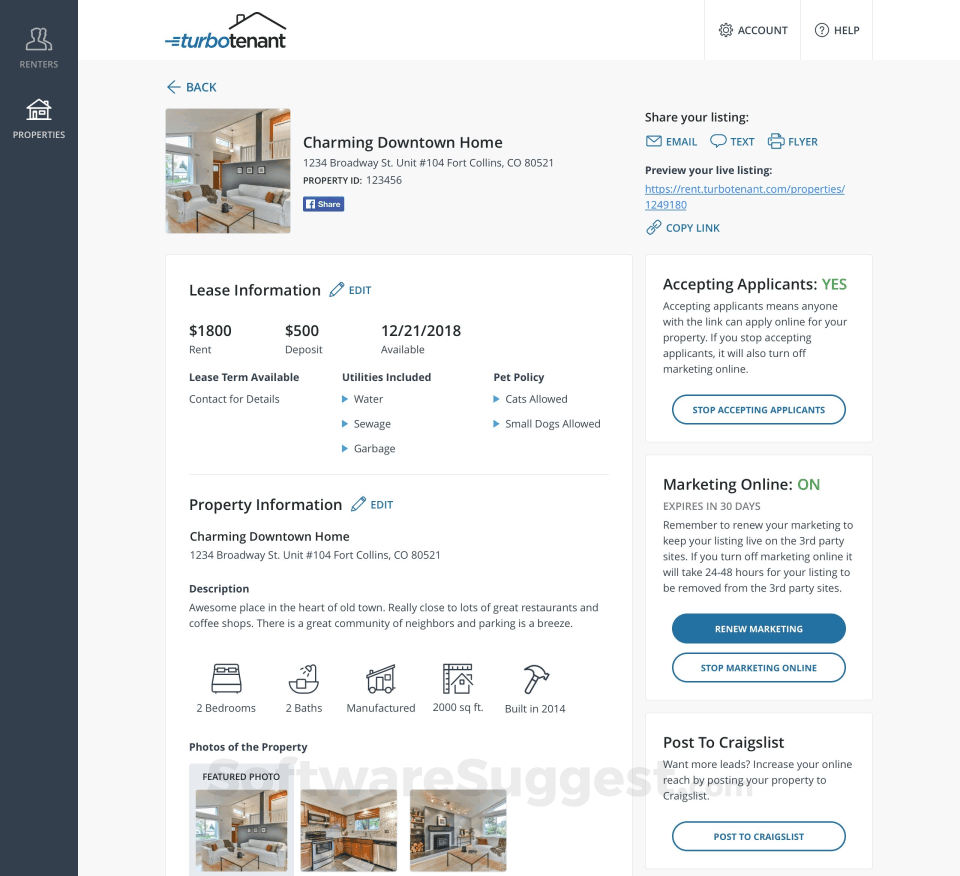 Turbo Tenant Pricing, Reviews, Features Free Demo