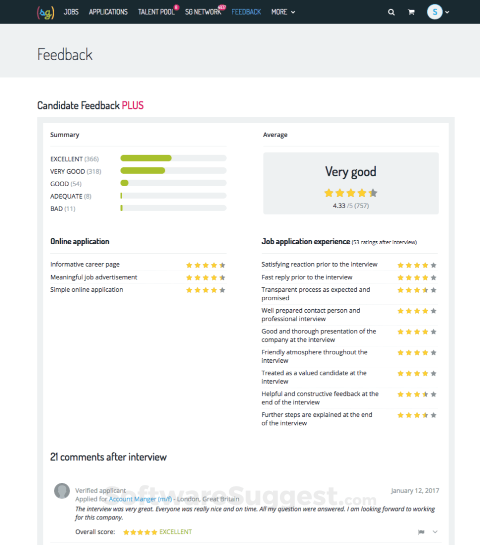 Softgarden Pricing Features Reviews 2022 Free Demo