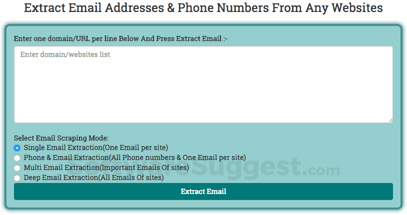 email extractor online pricing