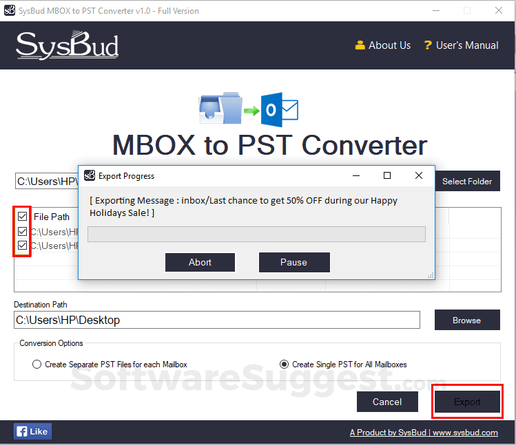 indya software mbox to pst converter