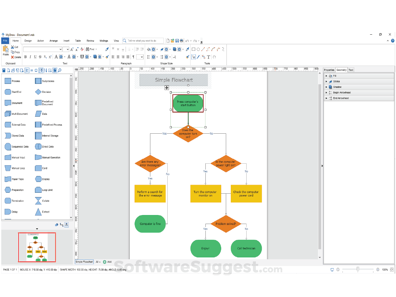 mydraw advance diagramming software