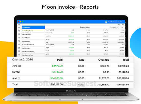 moon invoice app