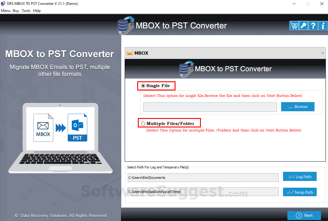 pst to mbox converter free