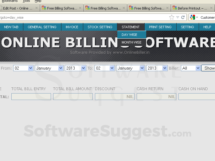 online internet bill generator
